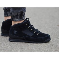 Buty lifestyle męskie Timberland Euro Rock Mid Hiker A2H68. Czarne buty sportowe casual Timberland, bez wzorów, bez zapięcia. Za 447.80 zł.