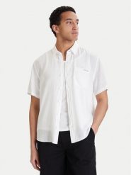 Calvin Klein Jeans Koszula LV04RF120G Biały Regular Fit. Białe koszule Calvin Klein Jeans, m, bez wzorów, z jeansu, bez kołnierzyka, bez ramiączek. Za 369.99 zł.