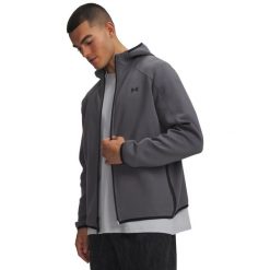 Bluza Mężczyzna UNDER ARMOUR UA UNSTOPPABLE FLC FZ. Szare bluzy z kapturem Under Armour, l, bez wzorów, z bawełny, z kapturem. Za 474.55 zł.