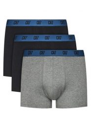 CR7 Bokserki (3 pary) w kolorze granatowo-turkusowym rozmiar: XXL. Czarne bokserki CR7, xxl, bez wzorów. Za 124.95 zł.