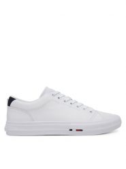 Tommy Hilfiger Sneakersy Th Hi Vulc Street Lth Patch FM0FM05312 Biały. Białe buty sportowe casual Tommy Hilfiger, bez wzorów, ze skóry, bez zapięcia. Za 339.99 zł.