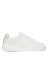 Calvin Klein Sneakersy Chunky Cupsole Laceup Lth Bt Aop HM0HM02070 Biały. Białe buty sportowe casual CALVIN KLEIN, bez wzorów, ze skóry, bez zapięcia. Za 529.99 zł.