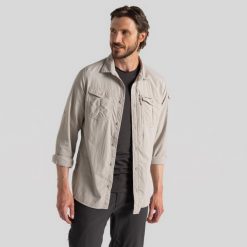 Koszula podróżnicza męska Craghoppers NosiLife Adventure LS Shirt III. Białe koszule Craghoppers, m, bez wzorów, bez kołnierzyka, bez ramiączek. Za 373.99 zł.