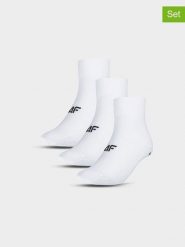 4F Skarpety (3 pary) w kolorze białym rozmiar: 39-42. Białe skarpety 4F, bez wzorów. Za 28.58 zł.