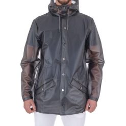 Kurtka RAINS 12010R LONG JACKET W3 Szary. Szare kurtki Rains, xl, bez wzorów, z syntetyku, bez kaptura. Za 194.99 zł.