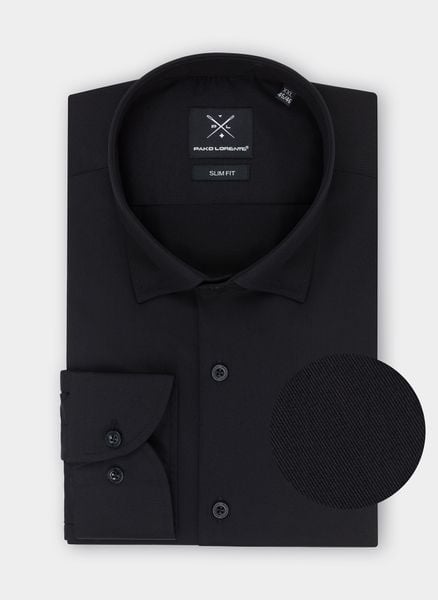 PAKO LORENTE – Koszula męska w kolorze czarnym P21WF-1X-174-C-S. Czarne koszule Pako Lorente, m, bez wzorów, z bawełny, bez kołnierzyka, bez ramiączek. Za 79.99 zł.