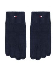 Tommy Hilfiger Rękawiczki Męskie Essentials AM0AM12845 Granatowy. Niebieskie rękawiczki Tommy Hilfiger, bez wzorów, z bawełny. Za 169.99 zł.