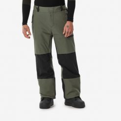 Spodnie snowboardowe męskie Dreamscape SNB 500. Brązowe spodnie narciarskie i snowboardowe DREAMSCAPE, m, bez wzorów, z materiału, narciarskie. Za 449.99 zł.