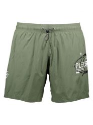 Plein Sport Szorty kąpielowe w kolorze khaki rozmiar: XXL. Brązowe kąpielówki Plein Sport, xxl, bez wzorów, z materiału. Za 70.41 zł.