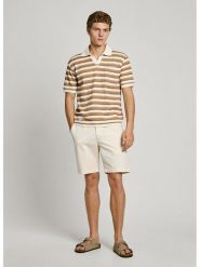 Pepe Jeans Szorty w kolorze kremowym rozmiar: W30. Brązowe szorty Pepe Jeans, bez wzorów, z jeansu. Za 105.38 zł.
