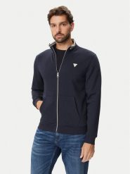 Guess Bluza M6BQ52 K6169 Granatowy Slim Fit. Niebieskie bluzy Guess, l, z aplikacjami, z bawełny, bez kaptura. Za 369.99 zł.
