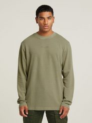 G-Star Sweter w kolorze khaki rozmiar: L. Brązowe swetry nierozpinane G-Star, l, bez wzorów, z bawełny, bez kołnierzyka, bez ramiączek. Za 180.49 zł.