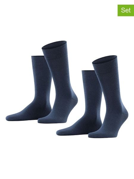 ESPRIT Skarpety (2 pary) "Basic Wool" w kolorze granatowym rozmiar: 39-42. Niebieskie skarpety Esprit, bez wzorów. Za 50.95 zł.