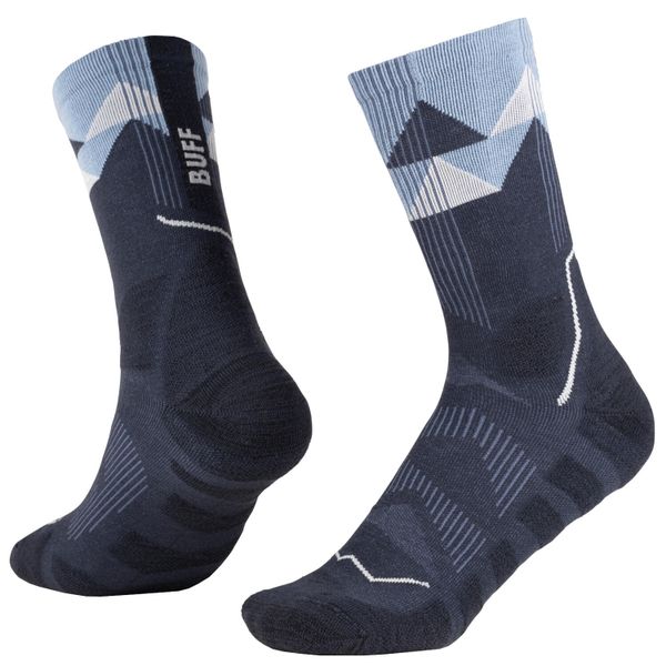 Skarpetki sportowe dla dorosłych Thermonet Crew Socks. Niebieskie skarpetki sportowe Buff, bez wzorów, z elastanu. Za 99.99 zł.