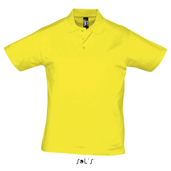 Polo Sol's Prescott. Żółte koszulki polo SOL'S, m, bez wzorów, bez kołnierzyka, bez ramiączek. Za 116.50 zł.