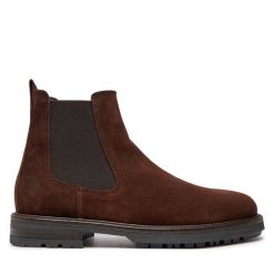 Sztyblety Marc O'Polo. Brązowe sztyblety Marc O'Polo, bez wzorów, bez obcasa, bez zapięcia. Za 679.99 zł.