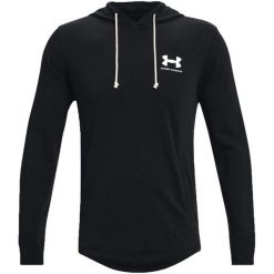 Bluza męska Under Armour UA Rival Terry LC HD. Czarne bluzy Under Armour, l, bez wzorów, z bawełny, bez kaptura. Za 195.99 zł.