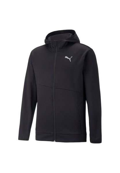Bluza sportowa męska Puma Train All Day Powerfleece Full Zip. Czarne bluzy z kapturem Puma, na zimę, m, bez wzorów, z materiału, z kapturem. Za 215.65 zł.