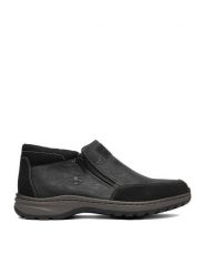 Rieker Botki CEO-03352-45 Czarny. Czarne botki sznurowane Rieker, bez wzorów, ze skóry, bez obcasa, bez zapięcia. Za 369.99 zł.