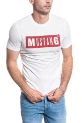 MUSTANG TSHIRT Alex C LOGO Tee CLOUD DANCER 1009738 2020. Brązowe t-shirty Mustang, m, bez wzorów, z bawełny, bez kołnierzyka, bez ramiączek. Za 69.99 zł.