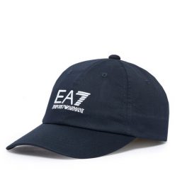 Czapka z daszkiem EA7 Emporio Armani. Niebieskie czapki z daszkiem EA7 Emporio Armani, bez wzorów. Za 199.99 zł.
