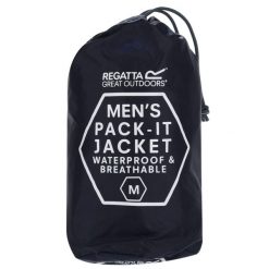 Męska Kurtka Kieszonkowa + Worek Pack It III. Niebieskie kurtki Regatta, m, bez wzorów, z materiału, z kapturem. Za 248.99 zł.