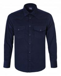 Wygodna Koszula z Delikatnego Sztruksu - Pako Jeans - Granatowa. Niebieskie koszule Pako Jeans, m, bez wzorów, z bawełny, bez kołnierzyka, bez ramiączek. Za 169.00 zł.