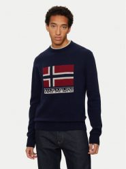 Napapijri Sweter D-Silvretta NP0A4IK4 Granatowy Regular Fit. Niebieskie swetry rozpinane Napapijri, m, bez wzorów, z wełny, bez kołnierzyka, bez ramiączek. Za 409.99 zł.