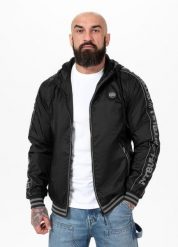 Kurtka przejściowa męska Pitbull z kapturem Whitewood. Czarne kurtki PITBULL, l, bez wzorów, z kapturem. Za 249.00 zł.