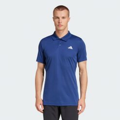 Koszulka Tennis Climacool FreeLift Polo. Niebieskie koszulki polo sportowe Adidas, l, bez wzorów, bez kołnierzyka, bez ramiączek, tenisowe. Za 265.70 zł.