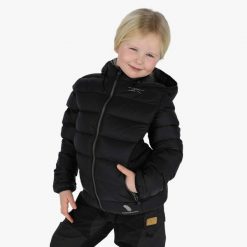 Kurtka puchowa junior hiking wodoodporna wiatroszczelna Östersund 2.0. Czarne kurtki SWEDEMOUNT, m, bez wzorów, z puchu, bez kaptura. Za 499.99 zł.