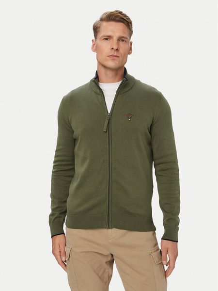 Aeronautica Militare Kardigan 262MA1632UL00506 Khaki. Brązowe swetry rozpinane Aeronautica Militare, m, bez wzorów, z bawełny, bez kołnierzyka, bez ramiączek. Za 679.99 zł.