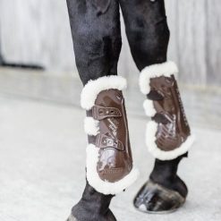 Wegańskie getry z owczej skóry na nogawkach Kentucky Bamboo Elastic. Brązowe legginsy długie sportowe KENTUCKY HORSEWEAR, s, bez wzorów, ze skóry, do jazdy konnej. Za 786.00 zł.