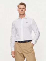 La Martina Koszula YMC002 PP483 Biały Slim Fit. Białe koszule La Martina, m, bez wzorów, z bawełny, bez kołnierzyka, bez ramiączek. Za 359.99 zł.
