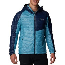Kurtka puchowa męska Columbia Platinum Peak Hooded. Niebieskie kurtki Columbia, m, bez wzorów, z puchu, bez kaptura. Za 569.99 zł.