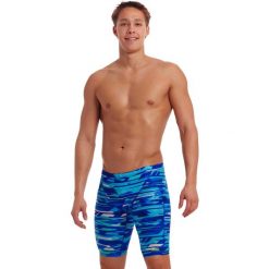 Spodenki do pływania Jammery Funky Trunks Pace Racer. Niebieskie odzież kąpielowa Funky Trunks, m, bez wzorów, sportowe. Za 219.00 zł.
