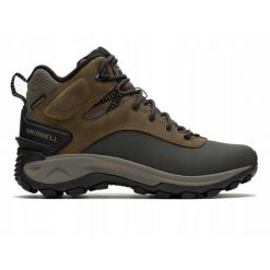Buty trekkingowe na zimę męskie MERRELL THERMO KIRUNA 2 MID skóra duży rozmiar. Brązowe trekkingi Merrell, bez wzorów, ze skóry, bez zapięcia. Za 589.00 zł.