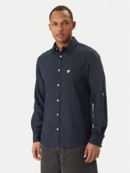 Guess Koszula F6GH06 WG3L0 Granatowy Regular Fit. Niebieskie koszule Guess, l, z aplikacjami, z wiskozy, bez kołnierzyka, bez ramiączek. Za 369.99 zł.