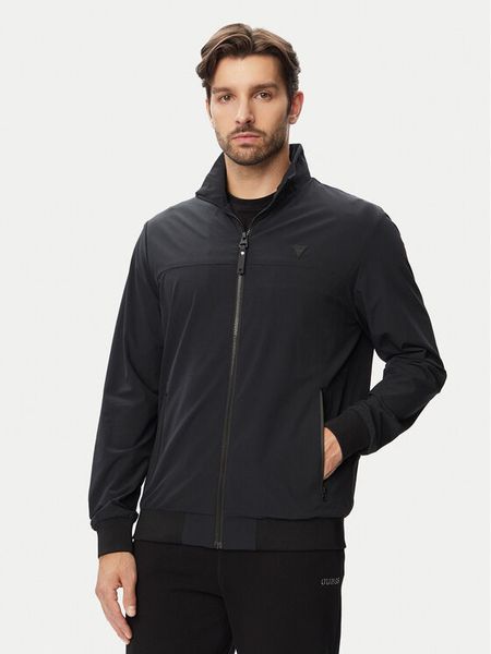 Guess Kurtka przejściowa Z6YL05 W3351 Czarny Regular Fit. Czarne kurtki Guess, m, z aplikacjami, z syntetyku, bez kaptura. Za 614.99 zł.