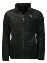 Geographical Norway Kurtka polarowa "Upload" w kolorze czarnym rozmiar: XXL. Czarne kurtki Geographical Norway, xxl, z aplikacjami, z polaru, bez kaptura. Za 132.67 zł.