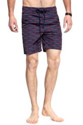SPODENKI MĘSKIE WRANGLER SWIM SHORT SCARLET RED W4B01V9UU 112129078. Czerwone szorty Wrangler, m, bez wzorów. W wyprzedaży za 69.99 zł.