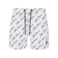 Szorty kąpielowe Urban Classics Pattern. Białe kąpielówki Urban Classics, m, bez wzorów, krótkie. Za 136.50 zł.