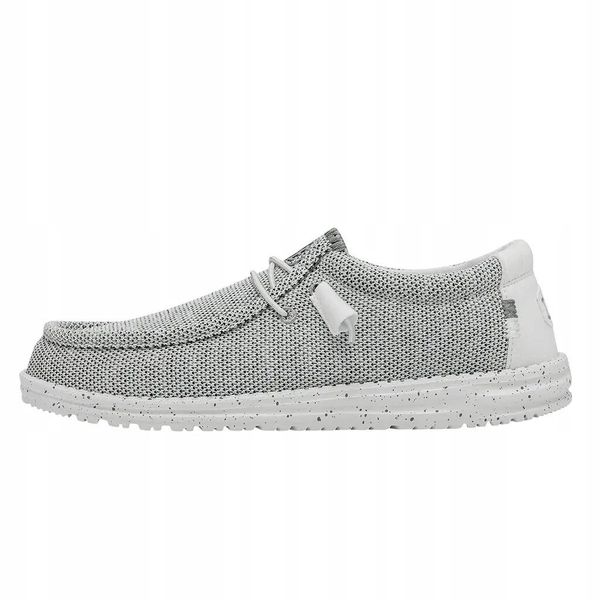HeyDude Męskie Mokasyny Wally 40019 Sox. Czarne mokasyny Hey dude, bez wzorów, z materiału, bez obcasa, bez zapięcia. Za 341.45 zł.