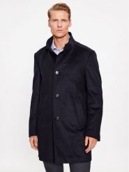 JOOP! Płaszcz wełniany 30037689 Granatowy Regular Fit. Niebieskie płaszcze JOOP!, na zimę, m, bez wzorów, z wełny, bez kaptura. Za 1,779.00 zł.