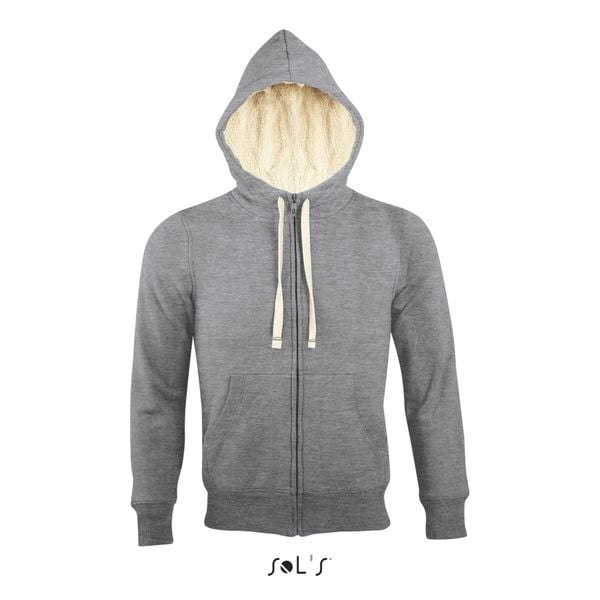 Kurtka z kapturem Sol's Sherpa. Szare kurtki SOL'S, m, bez wzorów, z bawełny, z kapturem. Za 287.00 zł.
