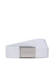 Lacoste Pasek Męski RC2012 Biały. Białe paski LACOSTE, bez wzorów, z materiału. Za 209.99 zł.