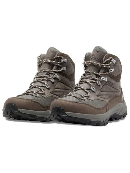 Jack Wolfskin Buty trekkingowe "Cyrox Texapore MID" w kolorze jasnobrązowo-szarym rozmiar: 45. Brązowe buty trekkingowe Jack Wolfskin, bez wzorów, bez zapięcia. Za 448.99 zł.