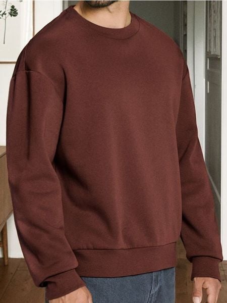 Bluza basic comfort fit - czerwony. Czerwone bluzy bez kaptura Sinsay, l, bez wzorów, bez kaptura. W wyprzedaży za 13.99 zł.