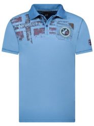 Geographical Norway Koszulka polo "Kimac" w kolorze niebieskim rozmiar: M. Niebieskie koszulki polo Geographical Norway, m, bez wzorów, z bawełny, bez kołnierzyka, bez ramiączek. Za 119.40 zł.