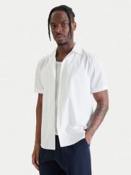 HUGO Koszula Ellino 50560584 Biały Relaxed Fit. Białe koszule Hugo, l, bez wzorów, z bawełny, bez kołnierzyka, bez ramiączek. Za 379.99 zł.